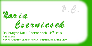 maria csernicsek business card